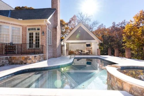 retractable screen for pool pavilion