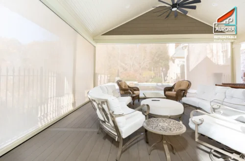 Windy Georgia retractable screens with MagnaTrack track retention