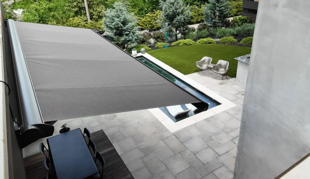 KE retractable awning Domina full cassette by Aurora Awnings