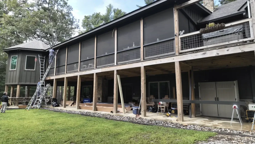 MagnaTrack retractable screens installed on a Georgia patio — Aurora Retractable Shade Solutions