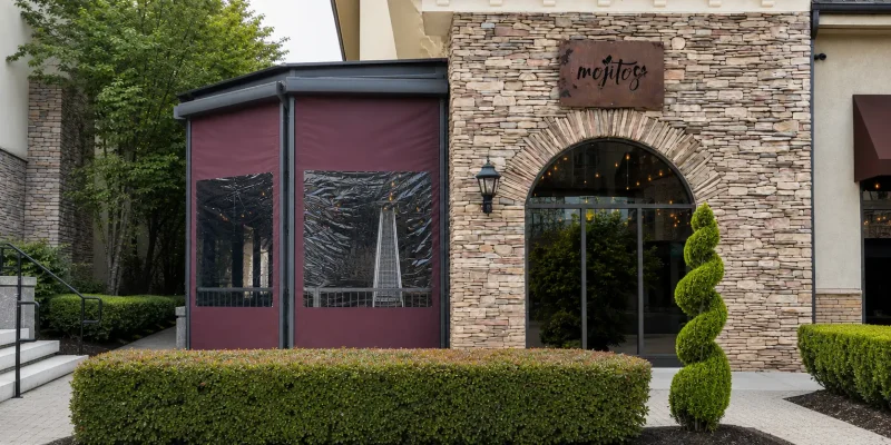 Restaurant patio enclosure in Peachtree Corners at Mojitos