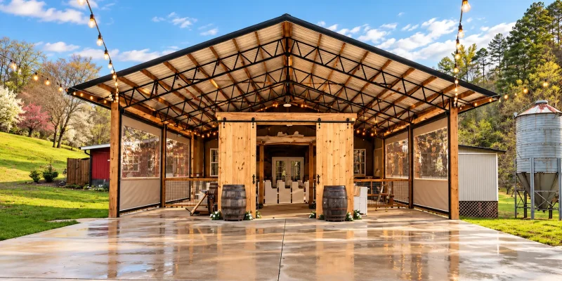 Pavilion's with Magnatrack Retractable Screen - Front View